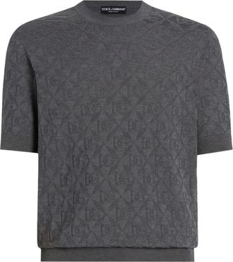 Dolce & Gabbana Truien & Vesten, Heren, Grijs, M, Stijlvolle Gebreide Trui