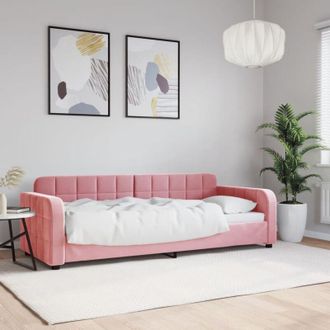 vidaXL vidaXL Letto da Giorno Rosa 80x200 cm in Velluto