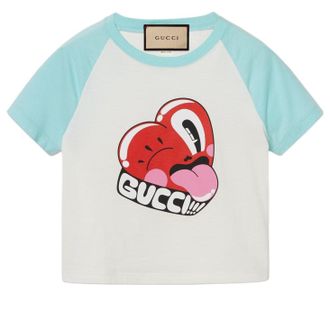 Gucci (WMNS) Gucci Cotton Jersey Short Sleeved T-Shirt Off White 768183-XJGHN-9095