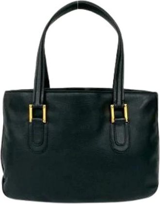 Loewe Pre-owned Handbags, female, Black, Size: ONE SIZE Pre-owned Leather Handbag