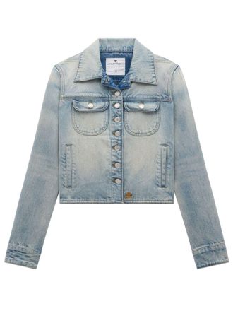 Courrèges trucker denim jacket - women - Cotton - 36 - Blue