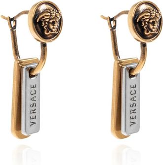 Versace Medusa Hoofd Oorbellen - Dames - Oorbellen - Geel - ONE Size - Accessoires