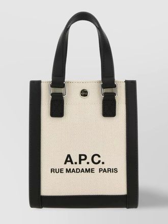 A.P.C. canvas and leather mini handbag