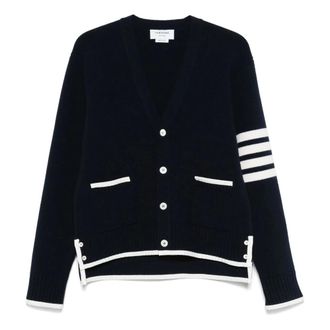 Thom Browne Heren, Truien, Blauw, Maat: S Wol