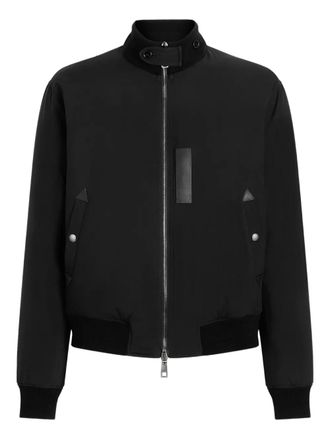 Dolce & Gabbana leather-trimmed bomber jacket - Black