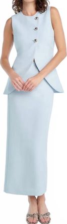 Favorite Daughter Rachel Midi Skirt In Sky Blue