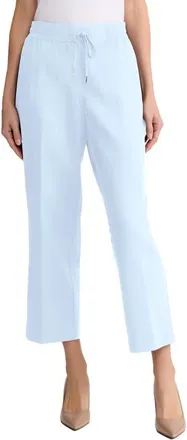Jones New York Drawstring Waist Linen Blend Pants in Breeze Blue at Nordstrom, Size X-Large