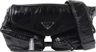 Prada Pre-owned Prada Crinkled Calfskin Buckle Messenger Bag Ladies XMAYWMS11XUVK3T0
