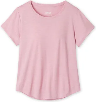Stio | Womens Alpin Lightweight Merino Tee Shirt Short Sleeve, Size Medium in Rustic Rose