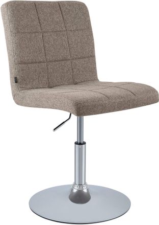 Clp Silla Ricky Tapizado En Tela Gris Topo