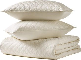 J. Queen New York 300 Thread Count Premier Sateen Full/Queen 3Pc Quilt Set