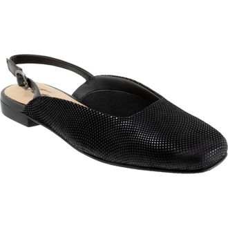 Trotters Holly Slingback Flat in Blk Mini Dot at Nordstrom Rack, Size 7.5