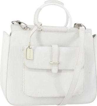 Gucci Pre-owned Handbags, female, White, Size: ONE SIZE Pre-owned Leather Handbag