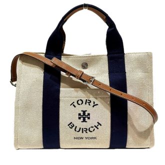 Tory Burch Beige Canvas Tote Bag (Pre-Owned)