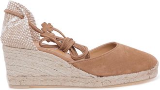 Castaner Schoenen, Dames, Bruin, 39 EU, Leer, Carina/6 Wedge Espadrille