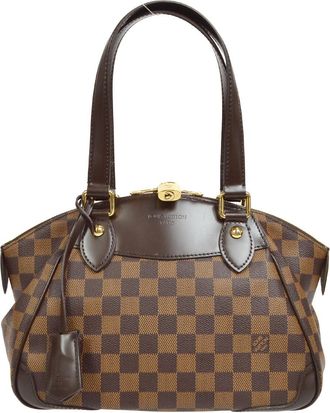 Louis Vuitton Verona Damier Brown Canvas Handbag (Pre-Owned)