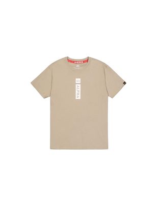 Alpha Industries T-Shirt ALPHA INDUSTRIES Alpha Puff Print T-Shirt, Herren, Gr. XXL, beige (vintage sand), Obermaterial: 100% Baumwolle, Shirts T-Shirt