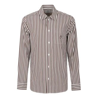 Burberry Casual Shirts, male, Multicolor, Size: XL Striped Cotton Poplin Shirt