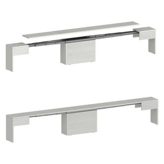 Dmora Dmora - Banco Yutu, Asiento Para Mesa De Comedor, Banco Individual Extensible, 290x25h45 Cm, Blanco