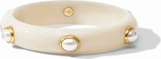 Julie Vos Womens Carnaby Stone Bangle In Pearl
