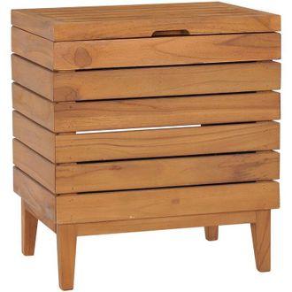 vidaXL Cesto De La Ropa Sucia Madera Maciza De Teca 40x30x45 Cm Vidaxl
