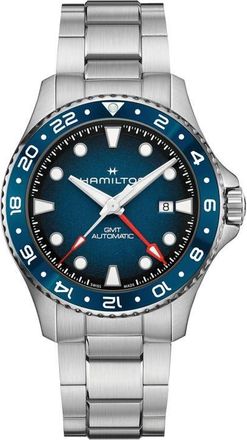 Hamilton Scuba GMT Bracelet Watch in Blue at Nordstrom