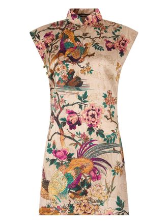 Roberto Cavalli bird-print dress - Pink