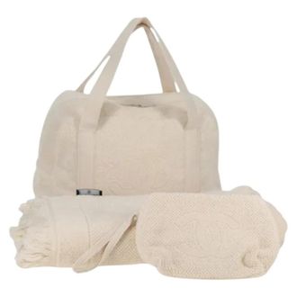 Chanel Pre-owned Vintage Boston Tas - Dames - Pre-owned - Wit - Maat: ONE Size