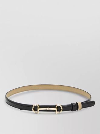 Gucci reversible skinny belt featuring horsebit detail