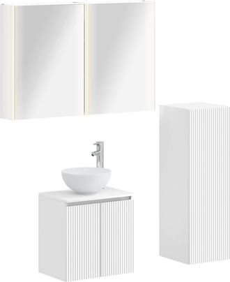 vidaXL Juego De Muebles De Ba&ntilde;o 4 Uds. Blanco Vidaxl