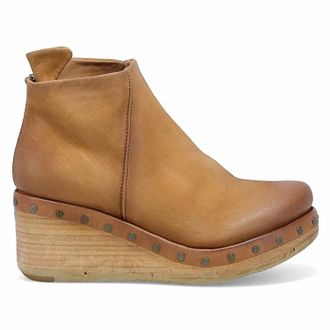 A.S.98 Womens Savina Wedge Bootie In Camel
