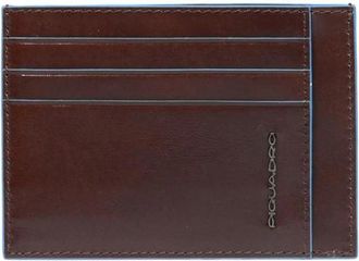 Piquadro Leather mens slim credit card holder with Rfid protection - Heren - Portefeuilles - Bruin - ONE Size - Accessoires