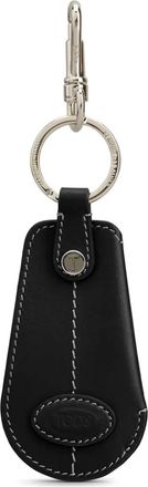 Tod's leather keyring with shoehorn - men - Leather - One Size - Black