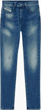 Diesel Mens 2019 D-Strukt Slim Fit Mid Wash Blue Jeans