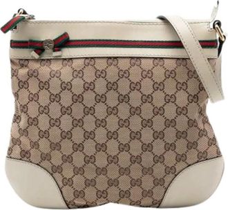 Gucci Pre-owned Cross Body Bags, female, Beige, Size: ONE SIZE Pre-owned Mayfair Crossbody Bag