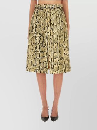 Dries Van Noten high waist knee-length animal print skirt
