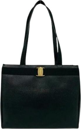 Ferragamo Pre-owned Tote Bags, female, Black, Size: ONE SIZE Pre-owned Tote Bag