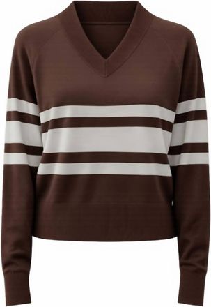 Dear John Denim Womens Raylee V-Neck Sweater In Hot Fudge