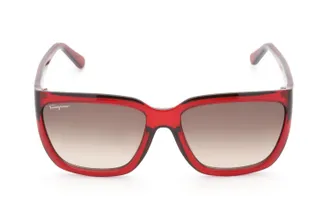 Ferragamo SF1018S Rectangular Frame Sunglasses - Red
