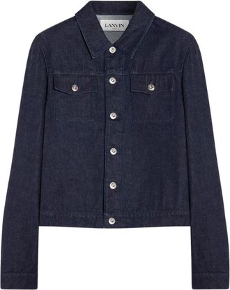 Lanvin Sci-Fi Print Denim Jas - Heren - Zomerjassen - Blauw - M - Denim - Jassen