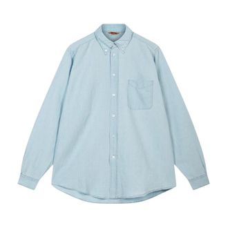 Barena Casual Shirts, male, Blue, Size: XS Camicia Over Button-Down