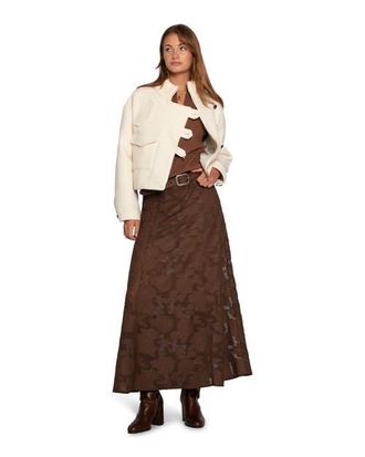 Belle & Bloom Play It Cool Coupe Maxi Skirt in Dark Brown at Nordstrom, Size X-Small Au