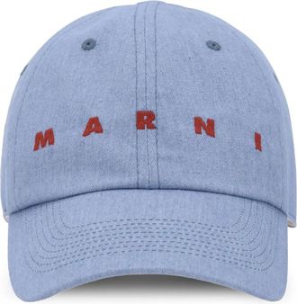 Marni Cappello da baseball in cotone - Blu