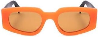 Retro Superfuture 50mm Rectangle Sunglasses in Orange at Nordstrom Rack