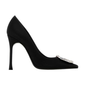 Amina Muaddi Camelia Pump 105 - female - Amina Muaddi - Pumps - Black - 8 UK - Shoes