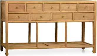 Moycor Aparador 9 cajones teca beige anch. 180 cm