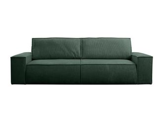 VENTE-UNIQUE.COM Sof&aacute; cama terciopelo 4 plazas verde pino 257x102cm