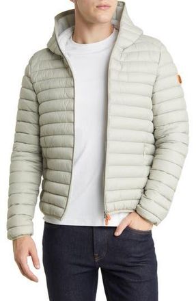 Save The Duck Donald Quilted Hooded Water Resistant Insulated Puffer Jacket in Frost Grey at Nordstrom Rack, Size Large