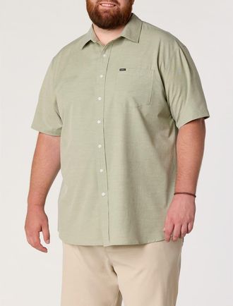 O'Neill Big & Tall Solid Sport Shirt in Oil Green at Nordstrom, Size Xxx-Large