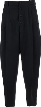 Jacquemus Black Pleated Buttoned Pants